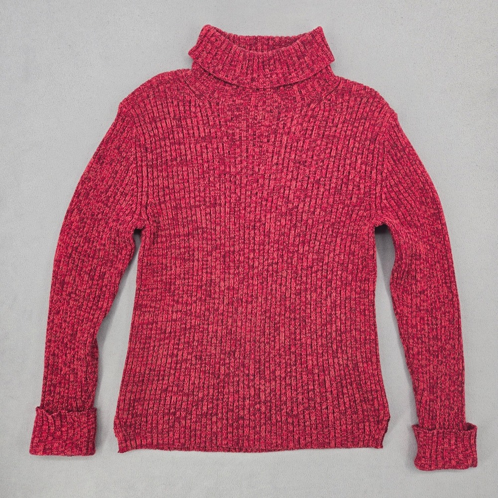Field Gear Vintage Womens Large Ribbed Turtleneck Sweater Cotton Australian Made